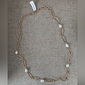 Southern Living brand  Gold Chain Necklace with Pearls - adjustable